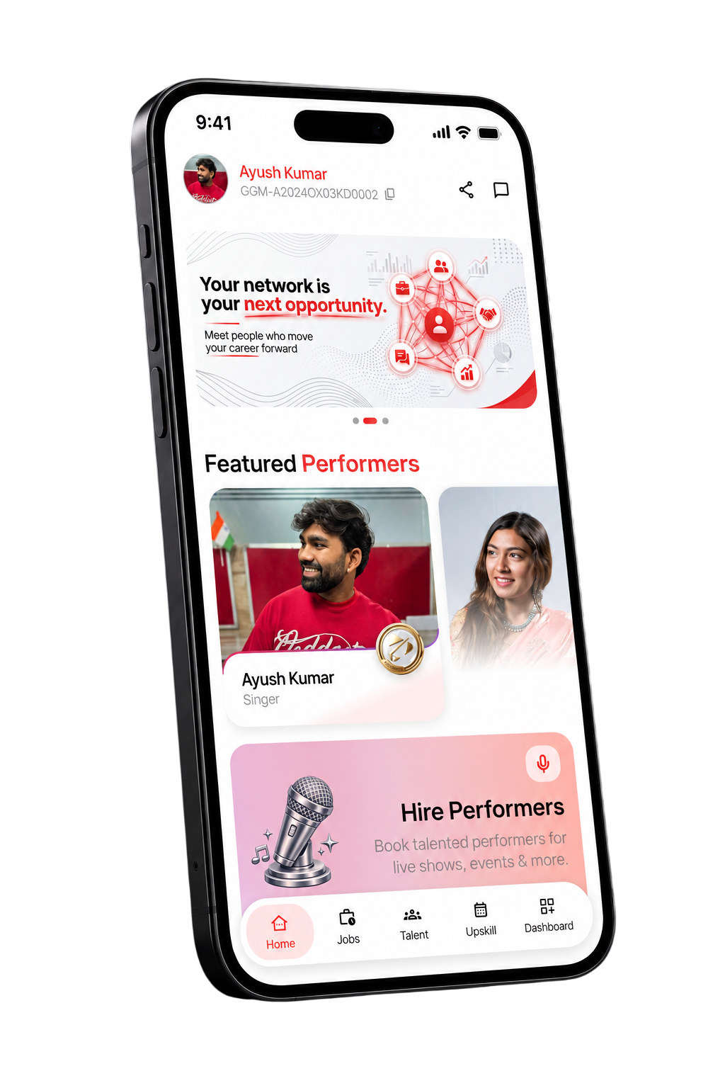 Gigmatic.ai talent app preview